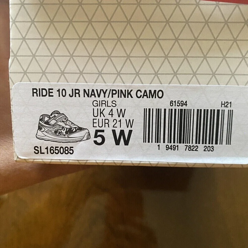 Saucony Kids' Ride 10 Jr Running Shoe Pink Size Toddler 5W New